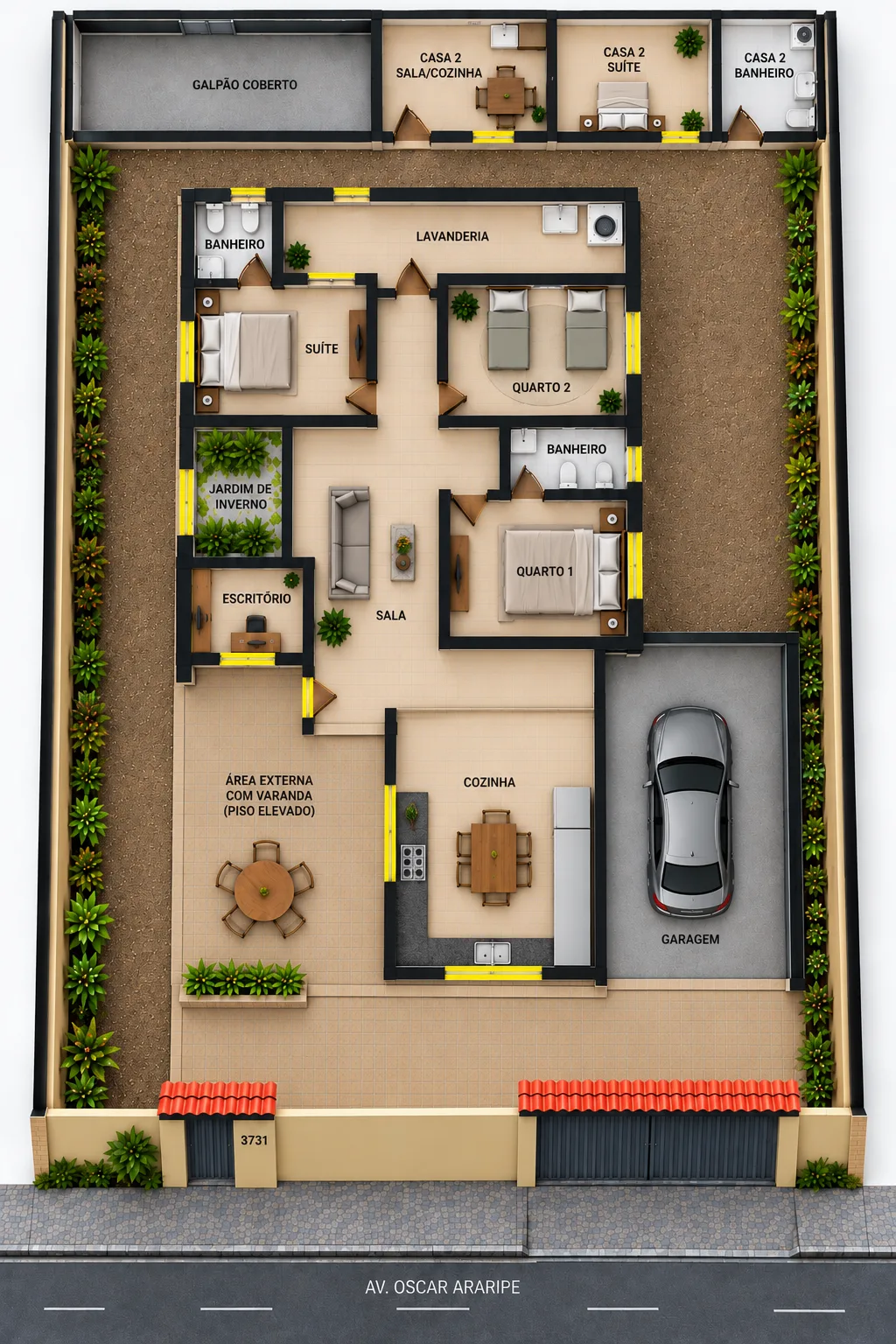 Planta esquemática do imóvel